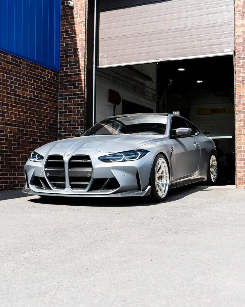 CSL Style front lip splitter for BMW M3 M4 G80 G82 Prepreg Carbon Fiber with gloss finish — image 17 of 29