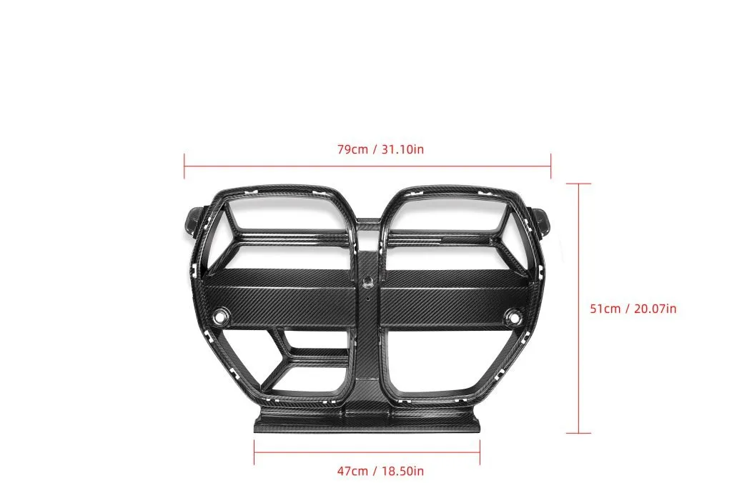 CSL Style Grill Dry Carbon Fiber prepreg with gloss finish Grill w/ radar BMW M3 M4 G80 G82 G83 2021+ — image 8 of 8