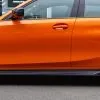 BMW M3 G80 MP style prepreg dry carbon fiber full replacement side skirts with winglet — thumbnail 2