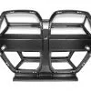 CSL Style Dry Carbon Fiber prepreg Grill with gloss finish BMW M3 M4 G80 G82 G83 without radar — thumbnail 1