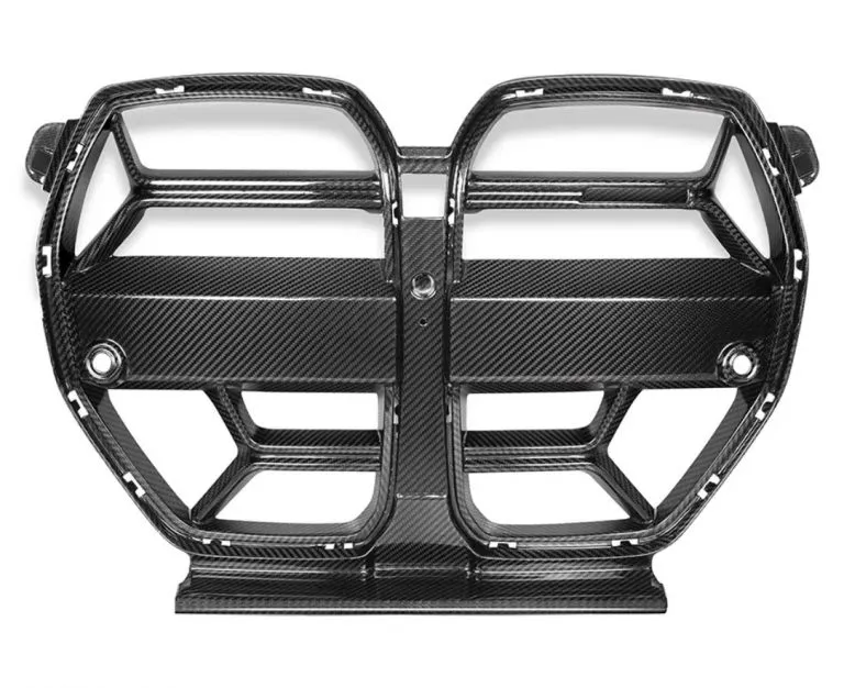 CSL Style Dry Carbon Fiber prepreg Grill with gloss finish BMW M3 M4 G80 G82 G83 without radar