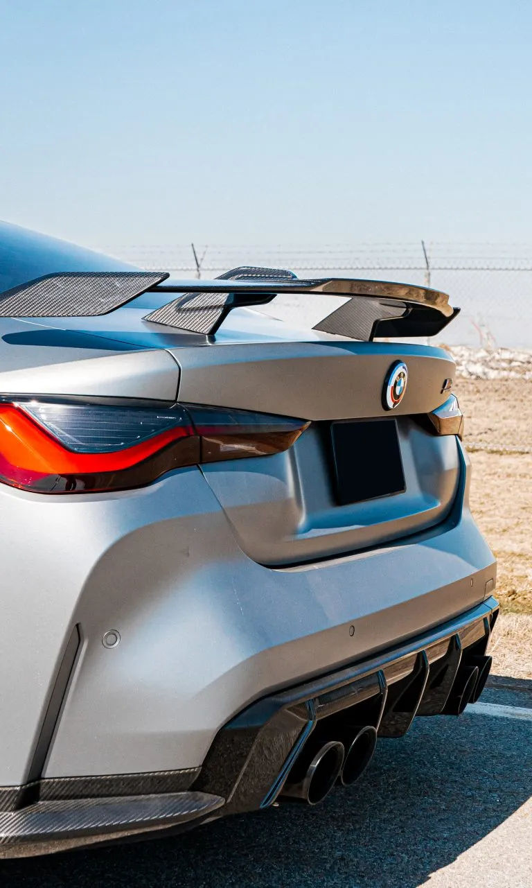 2021+ BMW G80 G82 G87 M2 M3 M4 MP style rear wing in prepreg dry carbon fiber