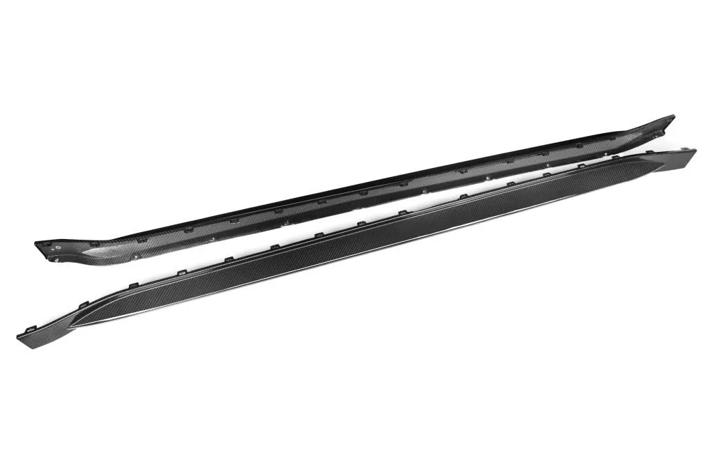 BMW G82 M4 OEM style prepreg dry carbon fiber full replacement side skirts with NO WINGLET — image 16 of 16