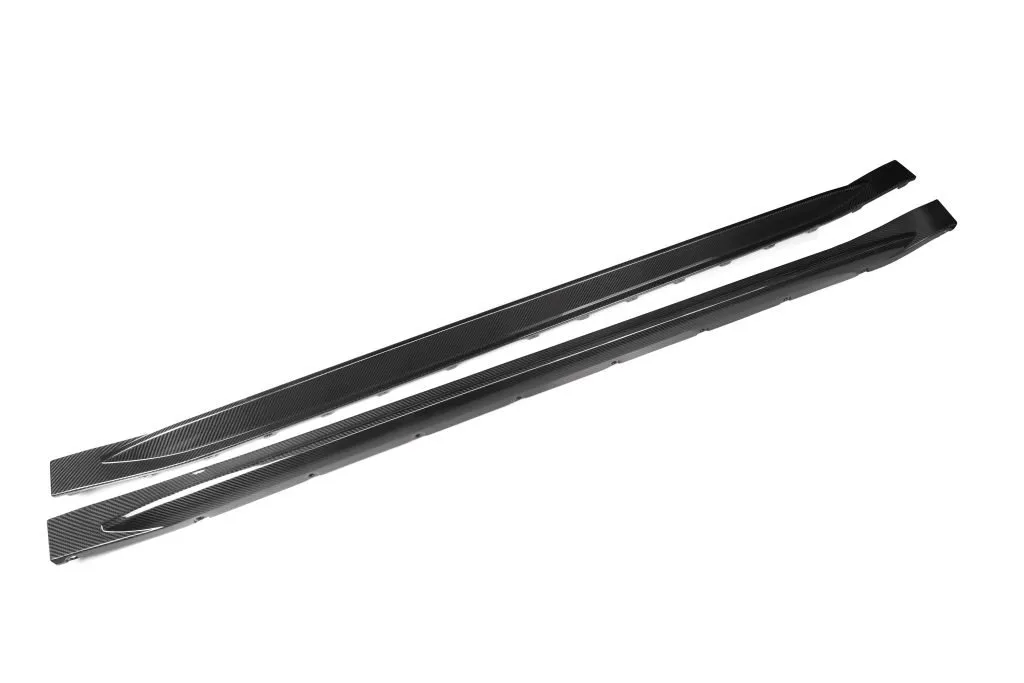 BMW G82 M4 OEM style prepreg dry carbon fiber full replacement side skirts with NO WINGLET — image 15 of 16
