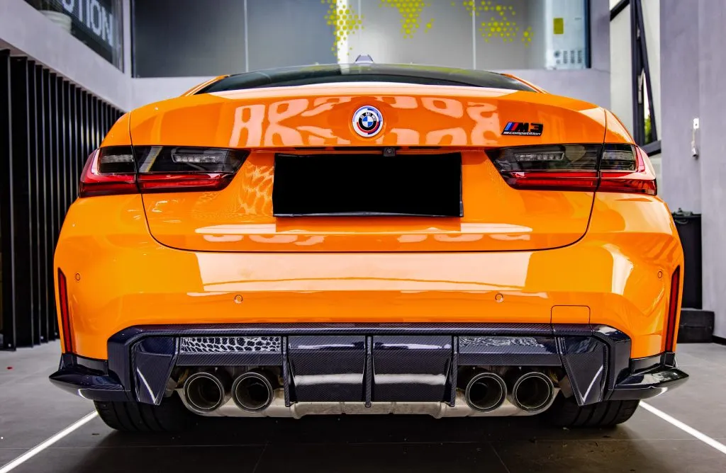 BMW G80 G82 G83 M3 M4 Rear Bumper Carbon Fiber Trim – Prepreg Dry Carbon Fiber — image 6 of 18