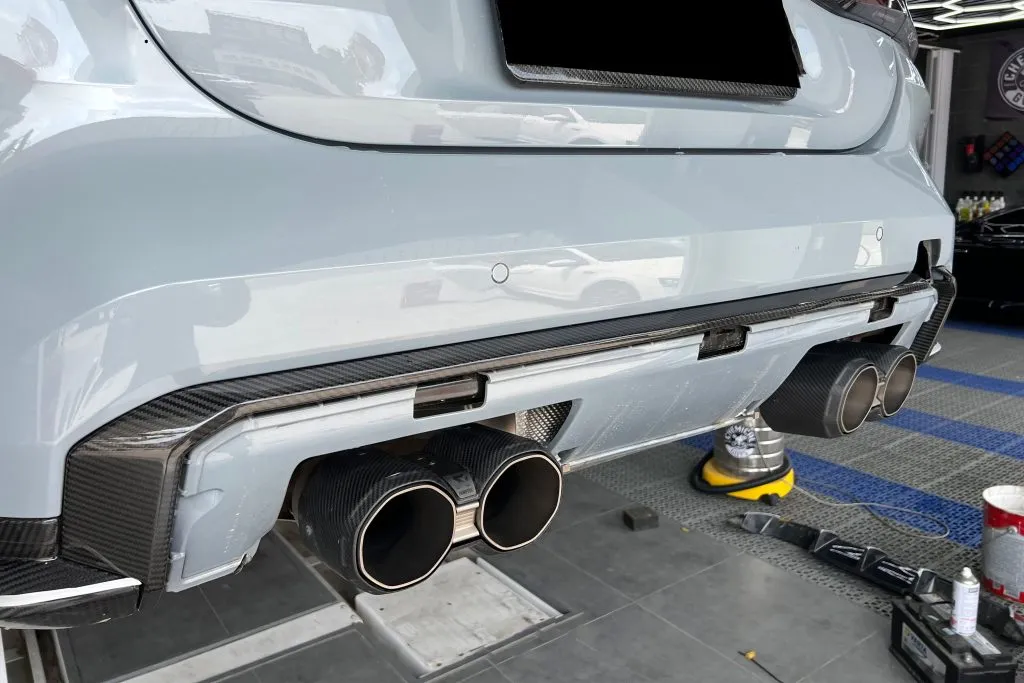BMW G80 G82 G83 M3 M4 Rear Bumper Carbon Fiber Trim – Prepreg Dry Carbon Fiber — image 7 of 18