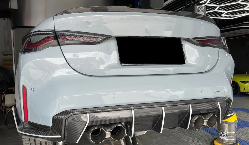 BMW G80 G82 G83 M3 M4 Rear Bumper Carbon Fiber Trim – Prepreg Dry Carbon Fiber — image 10 of 18