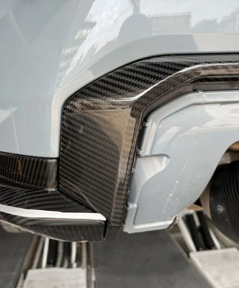 BMW G80 G82 G83 M3 M4 Rear Bumper Carbon Fiber Trim – Prepreg Dry Carbon Fiber