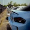 2023+ BMW G42 G87 M2 CS style rear spoiler in prepreg dry carbon fiber — thumbnail 3