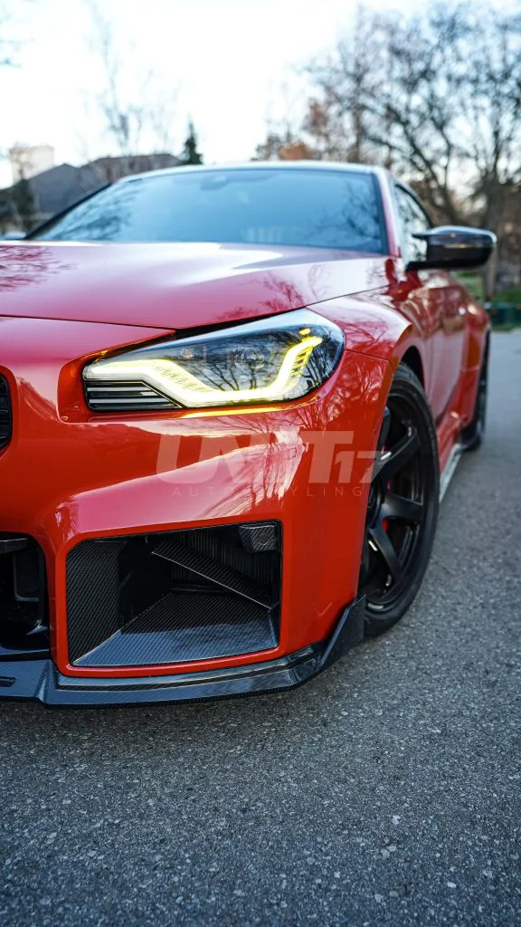 BMW G87 M2 front lip splitter in prepreg carbon fiber OEM + | SPL1 — image 7 of 29