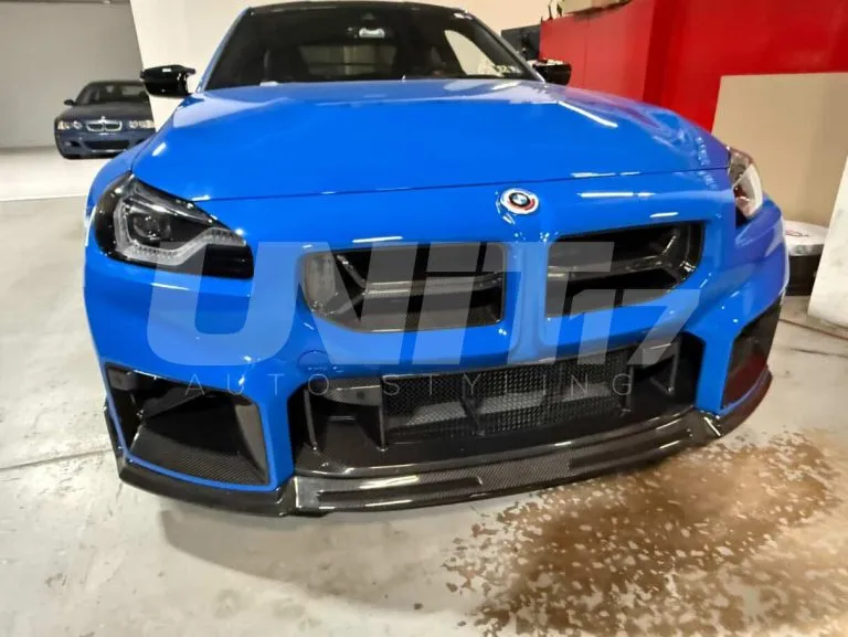 BMW G87 M2 front lip splitter in prepreg carbon fiber OEM + | SPL1 – another view