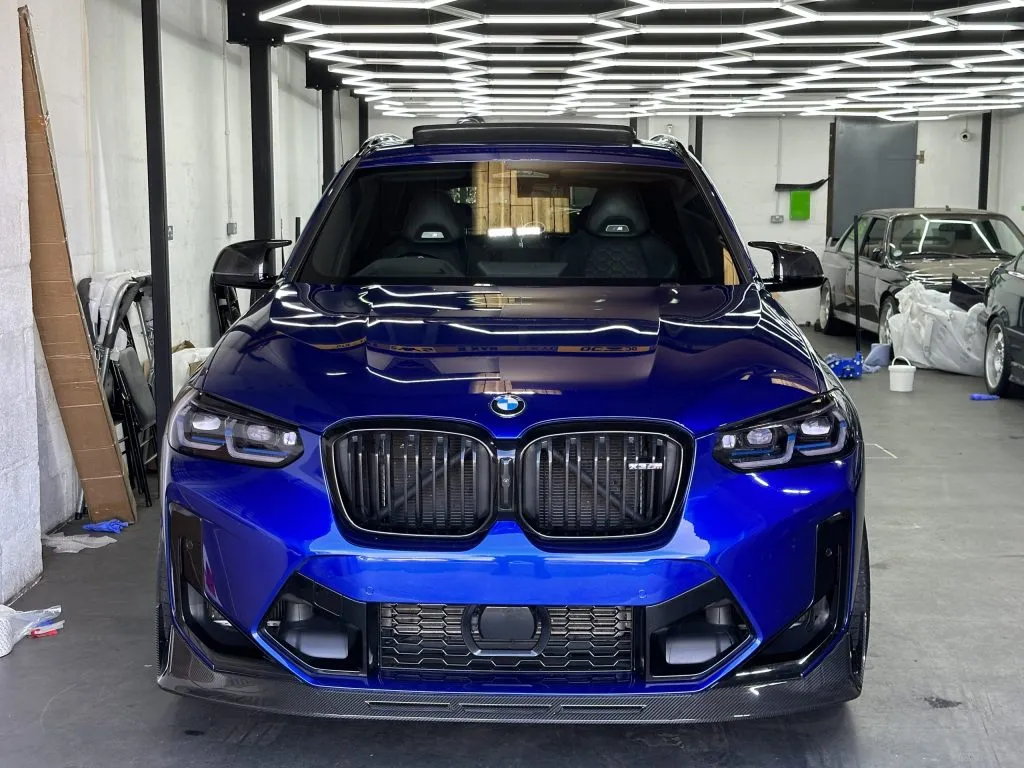 BMW X3M X4M LCI F97 F98 Prepreg Carbon Fiber Front Splitter LCI (2022-2024) – Pre-Preg Dry Carbon with Gloss Finish | Unit17 Exclusive — image 3 of 12