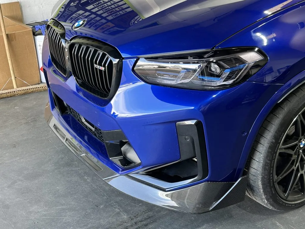 BMW X3M X4M LCI F97 F98 Prepreg Carbon Fiber Front Splitter LCI (2022-2024) – Pre-Preg Dry Carbon with Gloss Finish | Unit17 Exclusive — image 8 of 12