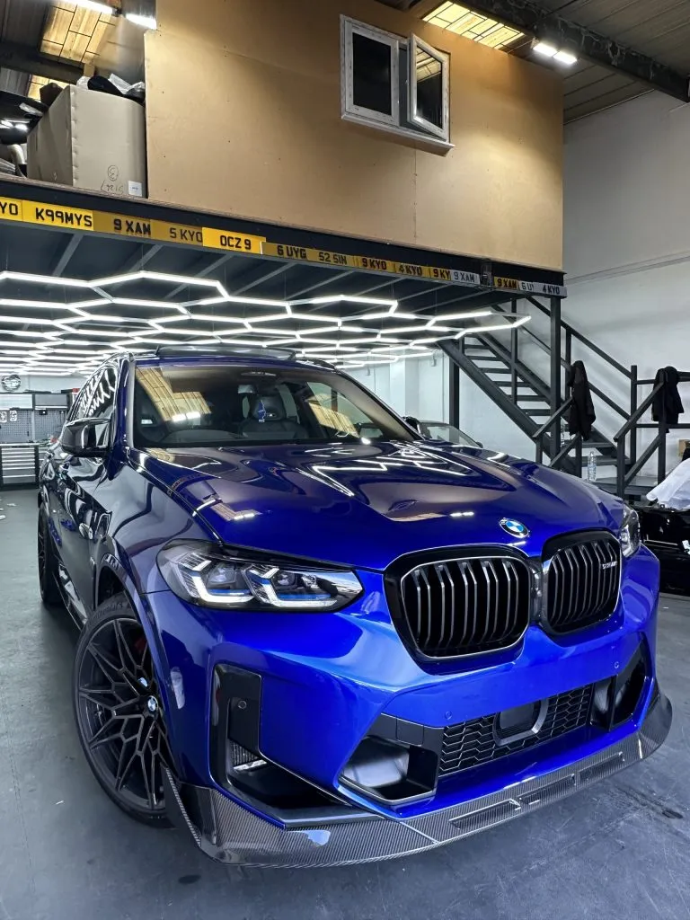 BMW X3M X4M LCI F97 F98 Prepreg Carbon Fiber Front Splitter LCI (2022-2024) – Pre-Preg Dry Carbon with Gloss Finish | Unit17 Exclusive – another view