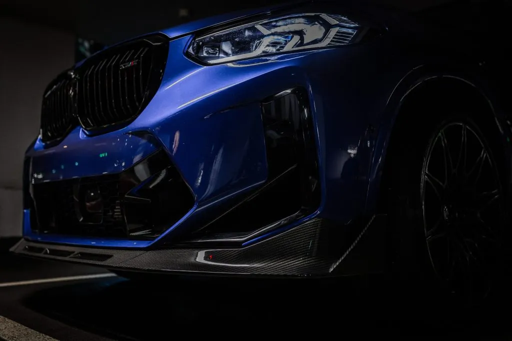 BMW X3M X4M LCI F97 F98 Prepreg Carbon Fiber Front Splitter LCI (2022-2024) – Pre-Preg Dry Carbon with Gloss Finish | Unit17 Exclusive — image 11 of 12