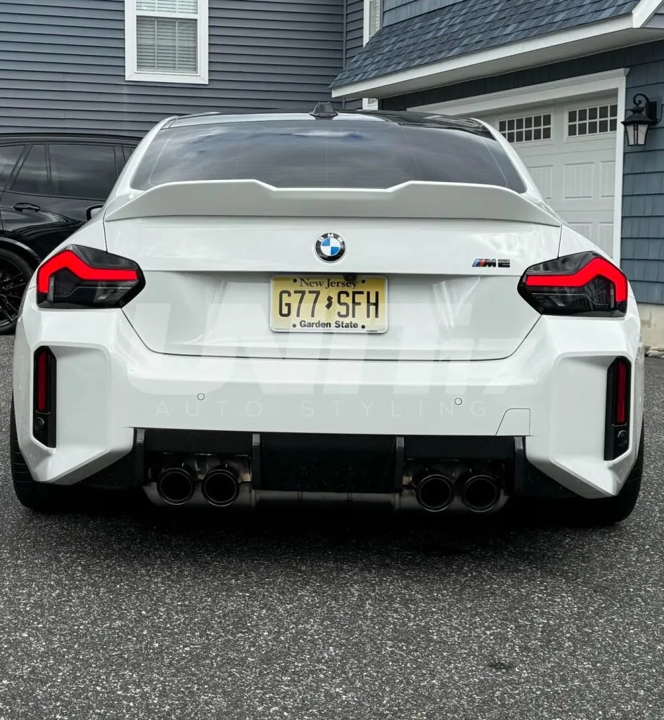 BMW G87 M2 | G42 OEM++ custom rear spoiler in prepreg dry carbon fiber with a gloss finish |UnitExclusives  - As seen on Daily Downshift — image 4 of 12