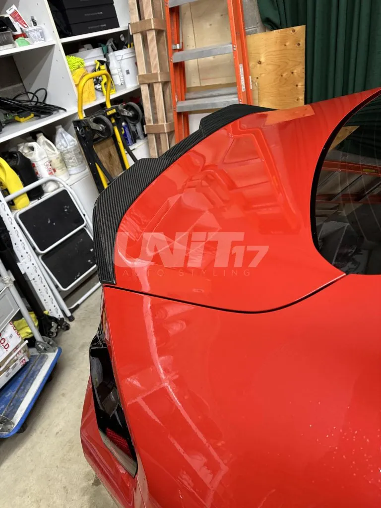 BMW G87 M2 | G42 OEM++ custom rear spoiler in prepreg dry carbon fiber with a gloss finish |UnitExclusives  - As seen on Daily Downshift — image 2 of 12
