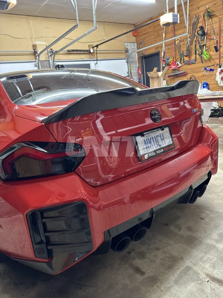 BMW G87 M2 | G42 OEM++ custom rear spoiler in prepreg dry carbon fiber with a gloss finish |UnitExclusives  - As seen on Daily Downshift