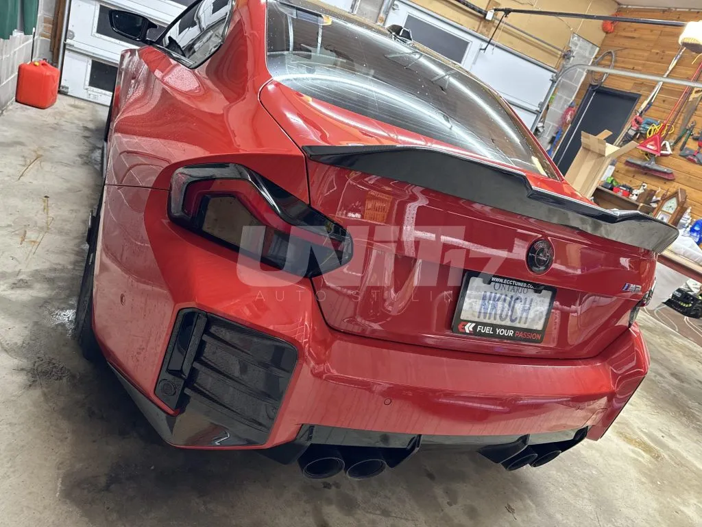 BMW G87 M2 | G42 OEM++ custom rear spoiler in prepreg dry carbon fiber with a gloss finish |UnitExclusives  - As seen on Daily Downshift — image 12 of 12