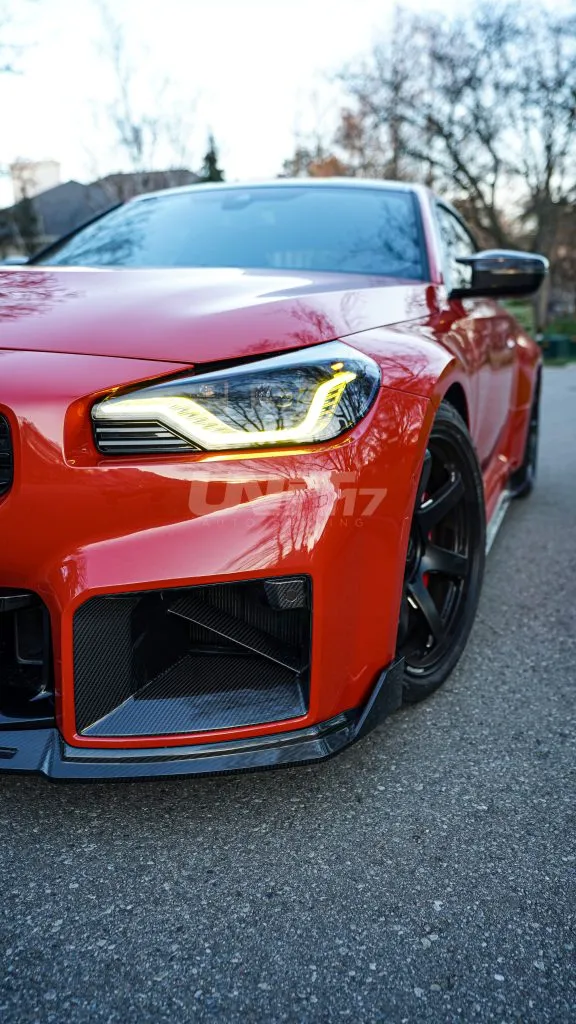 BMW G87 M2 2023+ Exclusive Unit17 Design side skirts with winglet in prepreg dry carbon fiber with a gloss finish — image 9 of 25