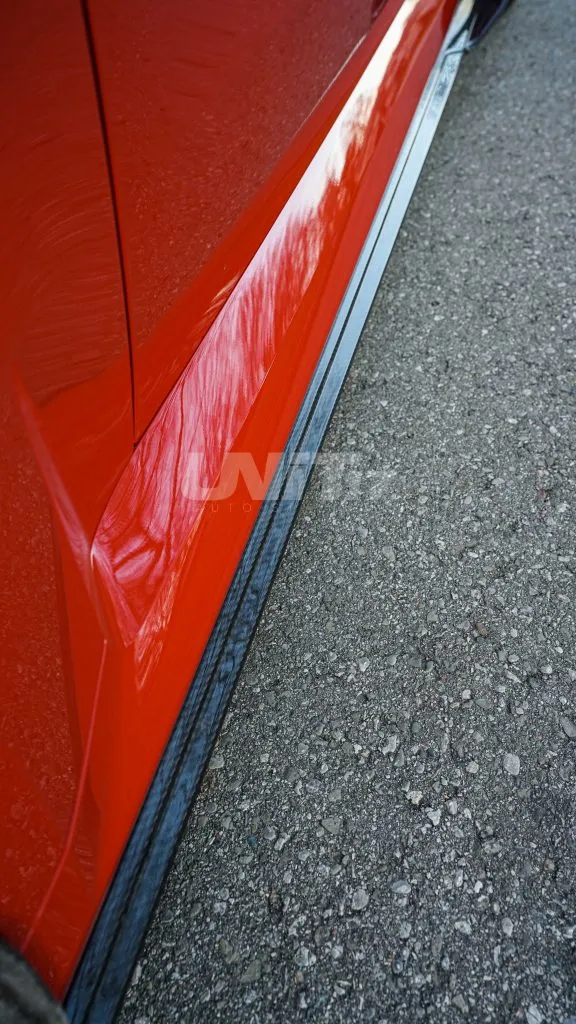 BMW G87 M2 2023+ Exclusive Unit17 Design side skirts with winglet in prepreg dry carbon fiber with a gloss finish — image 14 of 25