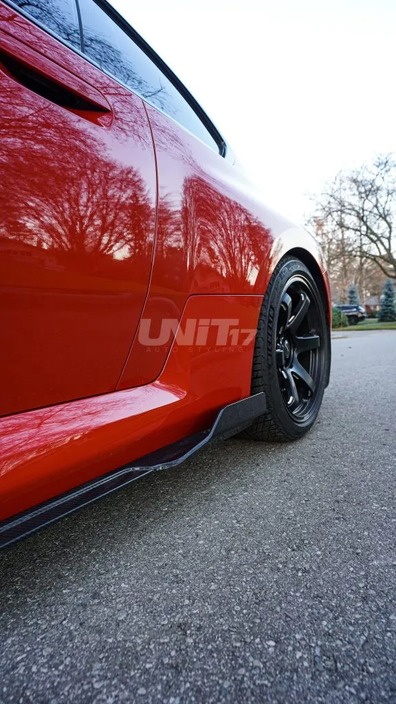 BMW G87 M2 2023+ Exclusive Unit17 Design side skirts with winglet in prepreg dry carbon fiber with a gloss finish — image 11 of 25