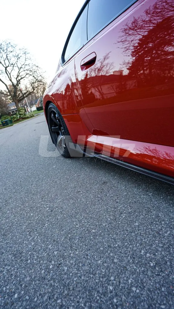 BMW G87 M2 2023+ Exclusive Unit17 Design side skirts with winglet in prepreg dry carbon fiber with a gloss finish — image 22 of 25