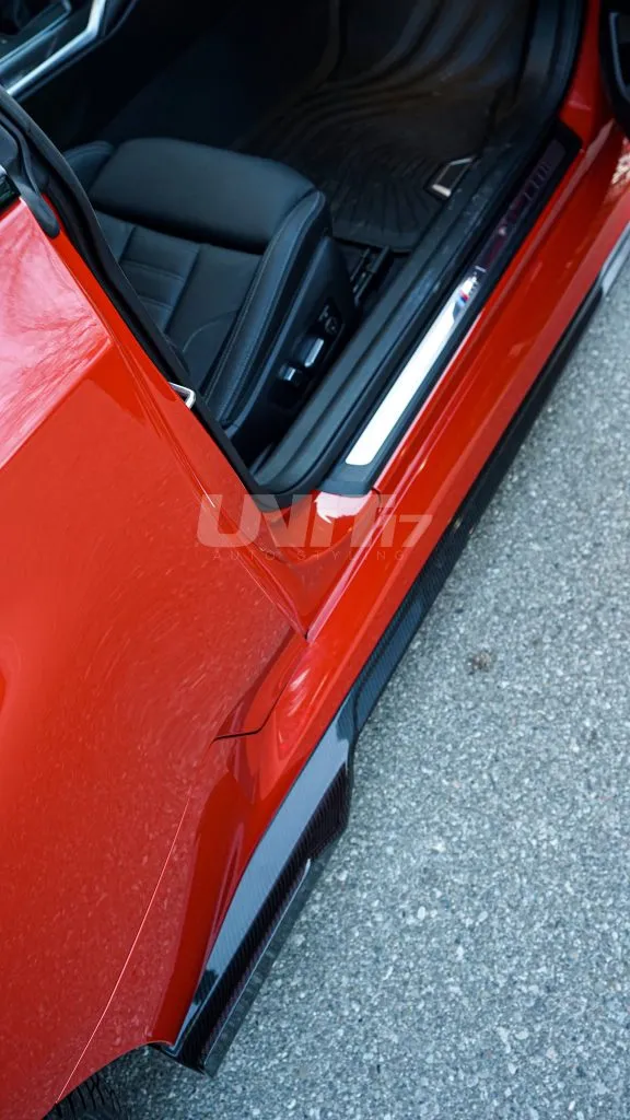 BMW G87 M2 2023+ Exclusive Unit17 Design side skirts with winglet in prepreg dry carbon fiber with a gloss finish — image 13 of 25