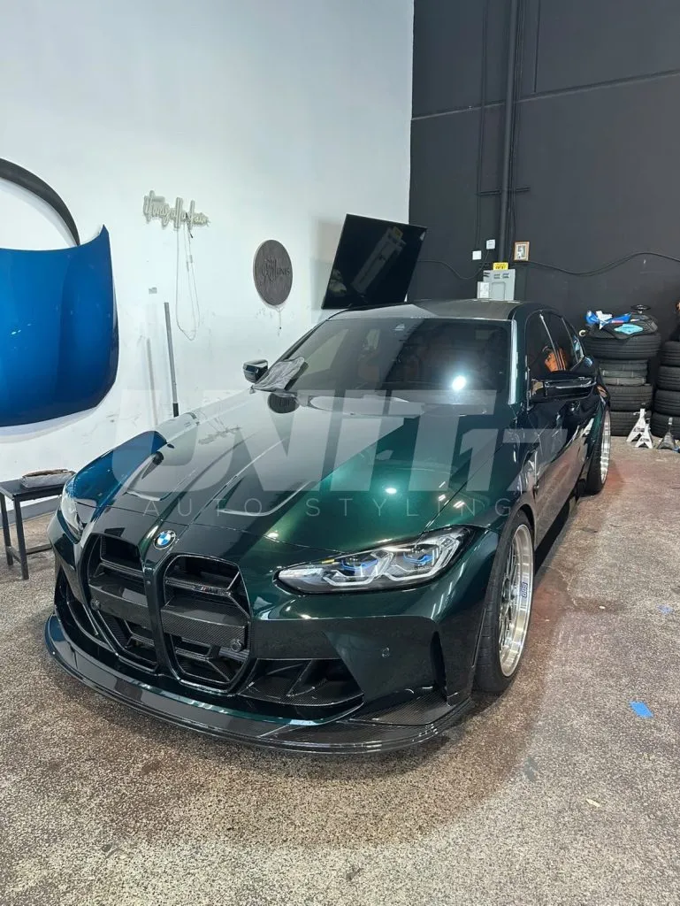 2021+ BMW M3 M4 G80 G82 G83 1 piece Prepreg Carbon Fiber front splitter - SPL2 — image 9 of 26