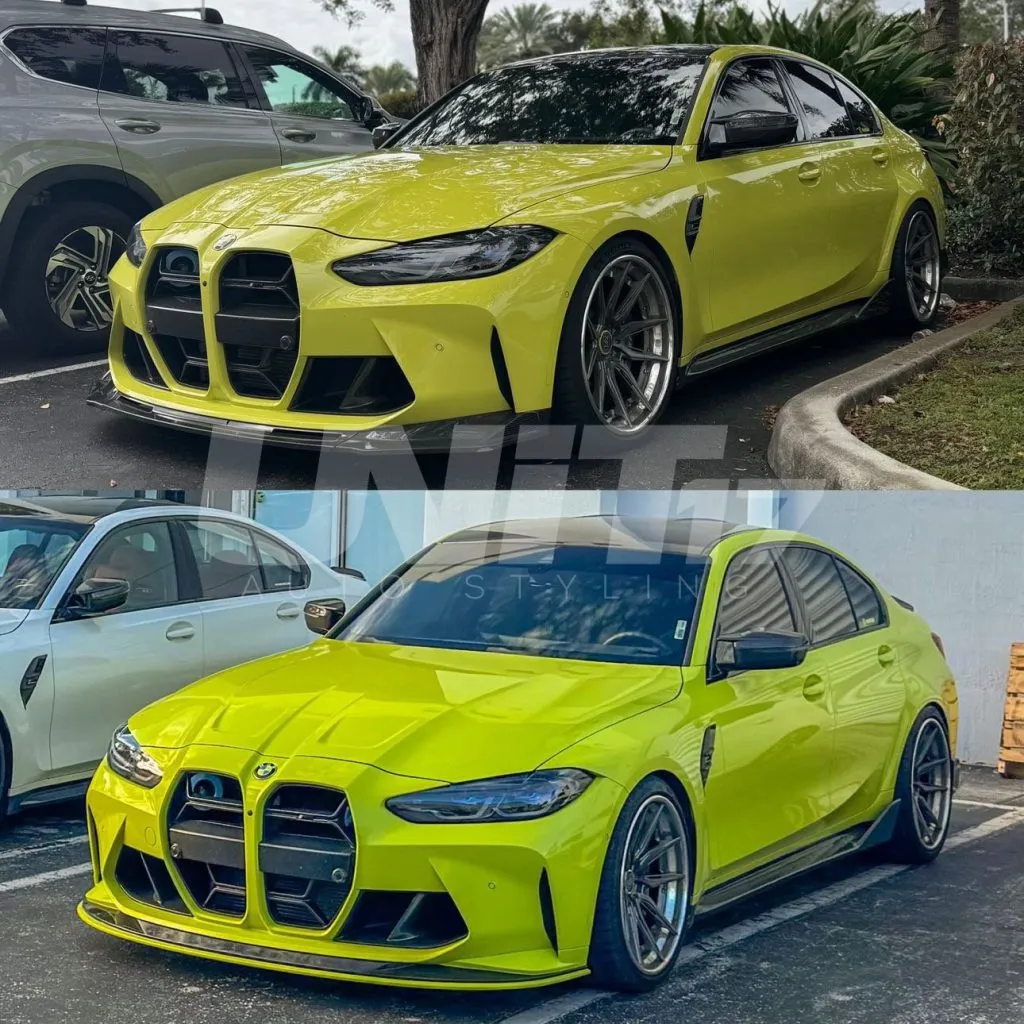2021+ BMW M3 M4 G80 G82 G83 1 piece Prepreg Carbon Fiber front splitter - SPL2 — image 13 of 26