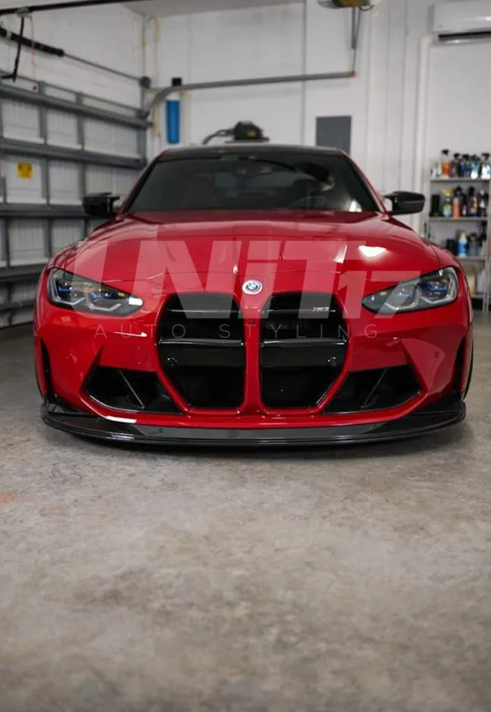 2021+ BMW M3 M4 G80 G82 G83 1 piece Prepreg Carbon Fiber front splitter - SPL2 — image 2 of 26