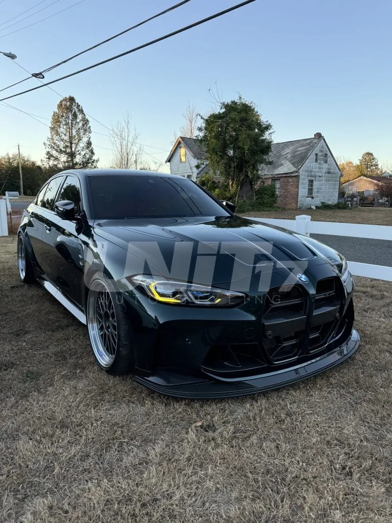 2021+ BMW M3 M4 G80 G82 G83 1 piece Prepreg Carbon Fiber front splitter - SPL2 — image 17 of 26