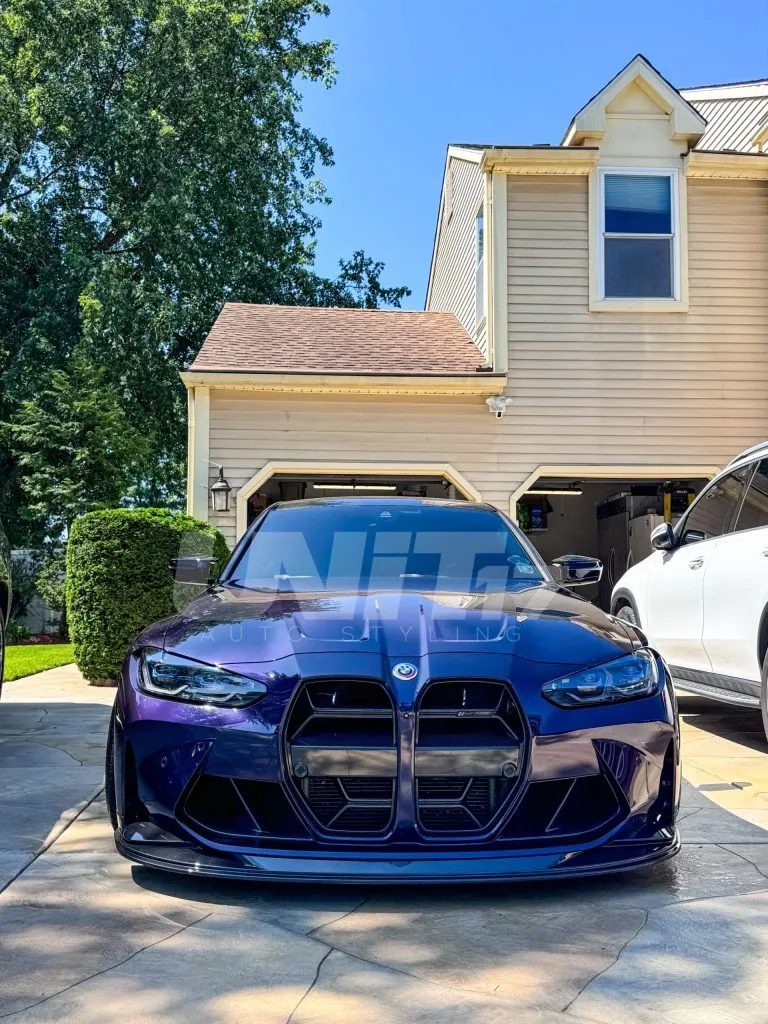 2021+ BMW M3 M4 G80 G82 G83 1 piece Prepreg Carbon Fiber front splitter - SPL2 — image 15 of 26
