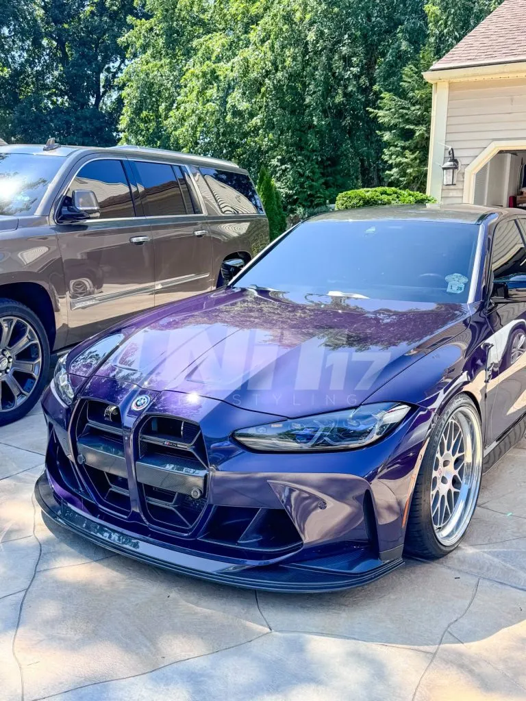 2021+ BMW M3 M4 G80 G82 G83 1 piece Prepreg Carbon Fiber front splitter - SPL2 — image 14 of 26
