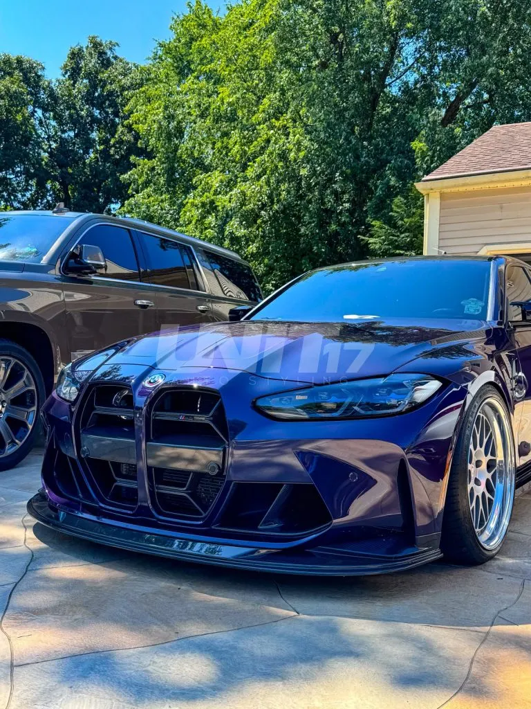 2021+ BMW M3 M4 G80 G82 G83 1 piece Prepreg Carbon Fiber front splitter - SPL2 — image 4 of 26