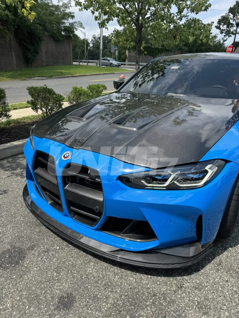 2021+ BMW M3 M4 G80 G82 G83 1 piece Prepreg Carbon Fiber front splitter - SPL2 — image 12 of 26