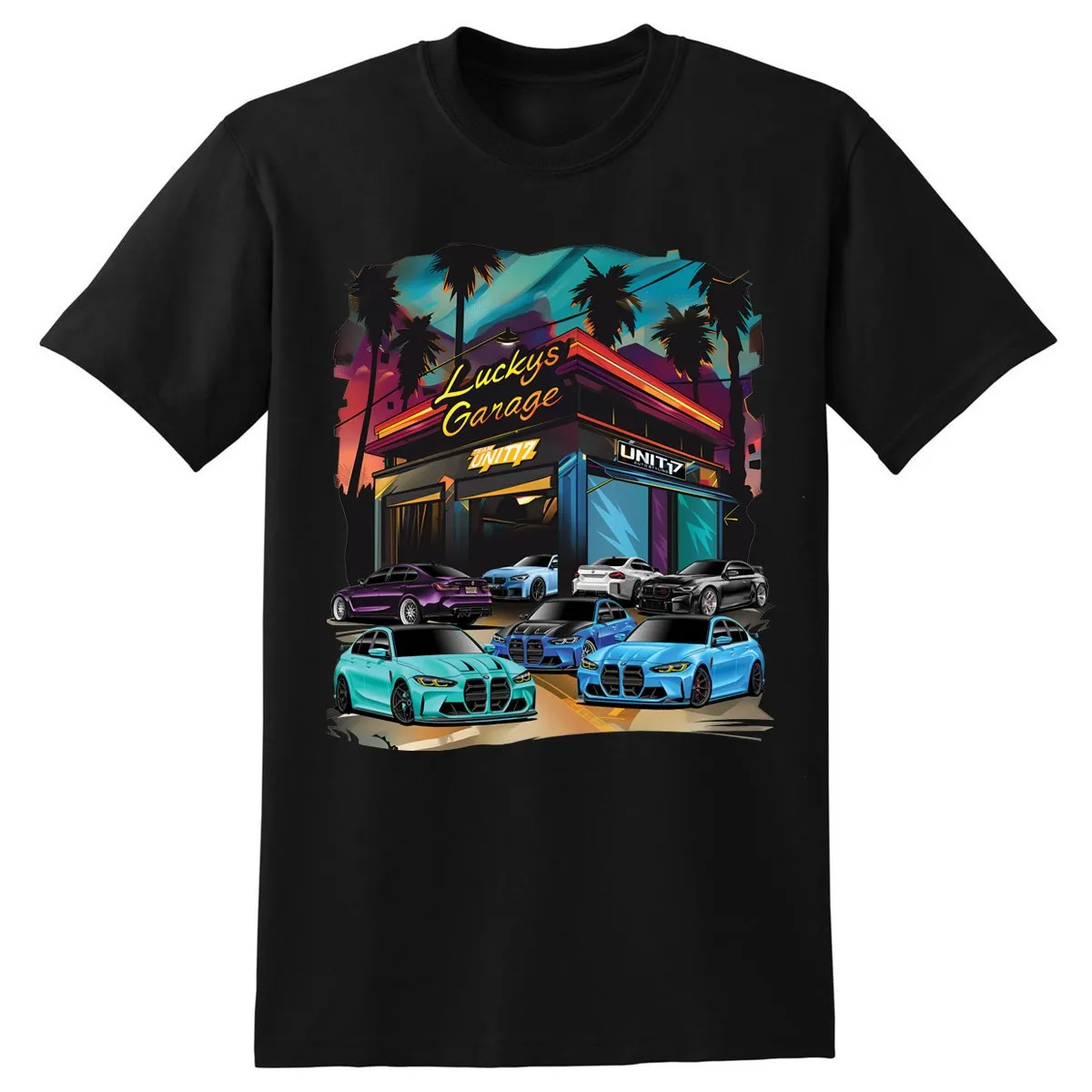 Lucky’s Garage M3 M2 M4 Techno, Riviera Blue, Voodoo Blue all individual collection BMW M T-Shirt