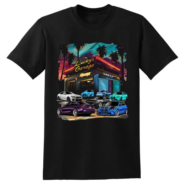 Lucky's Garage M3 M2 M4 Techno Violet, Riviera Blue, Voodoo Blue all individual collection BMW M T-Shirt