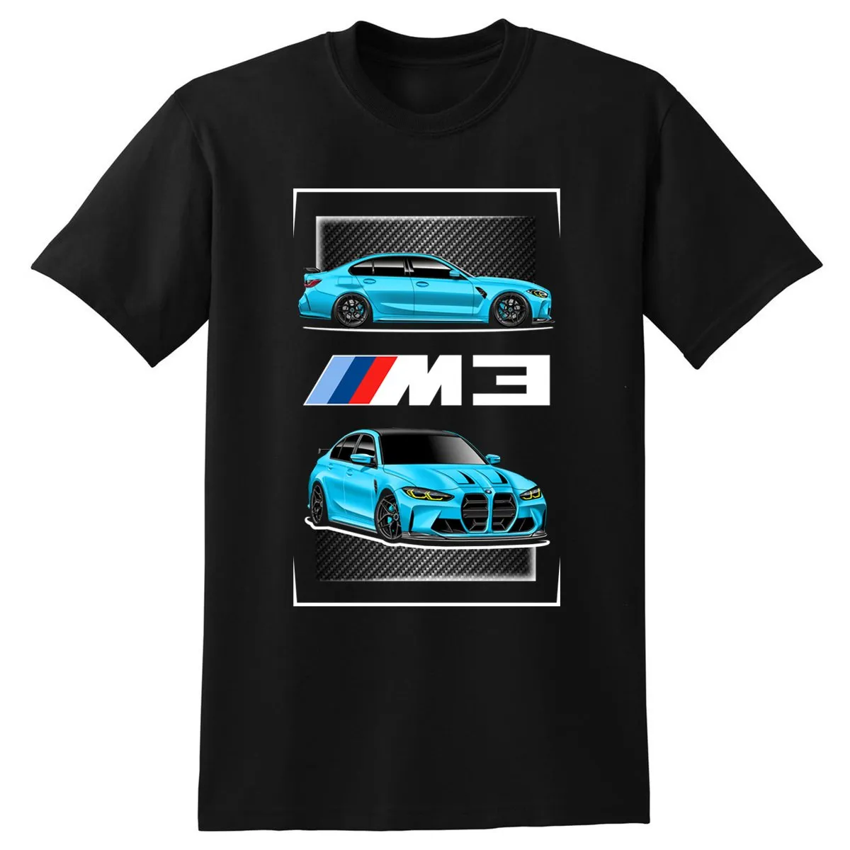 bmw m3 t-shirt in riviera blue