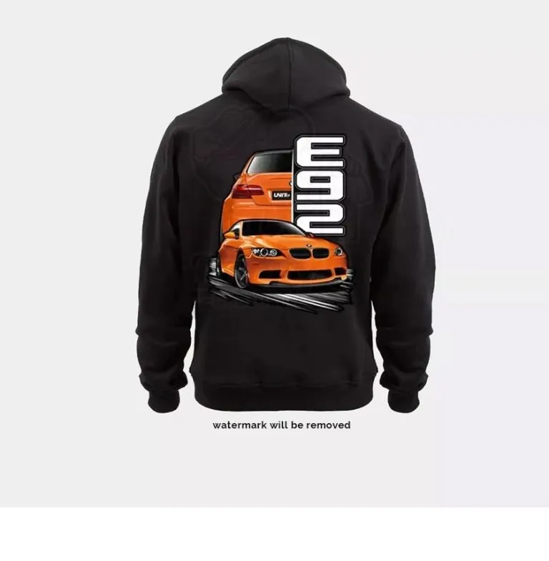 BMW M3 E92 sweatshirt hoodie orange S M L XL XXL 3XL vintage design classic