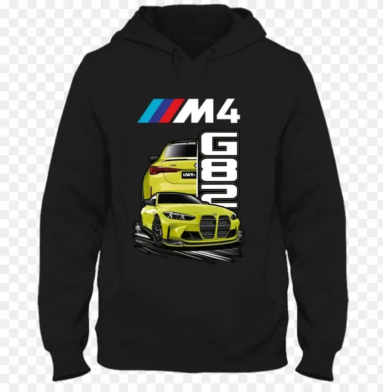 BMW M4 g82 hoodie sweatshirt in yellow heavy blend