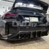 BMW M2 G87 2023+ 3 piece rear diffuser in prepreg dry carbon fiber OEM fitment| Unit17 Diffuser -Exclusive Design — thumbnail 1