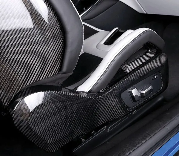 BMW G87 M2 Dry Carbon Fiber Side Seat Covers – Pre-Preg Interior Trim (2023+) — image 5 of 5