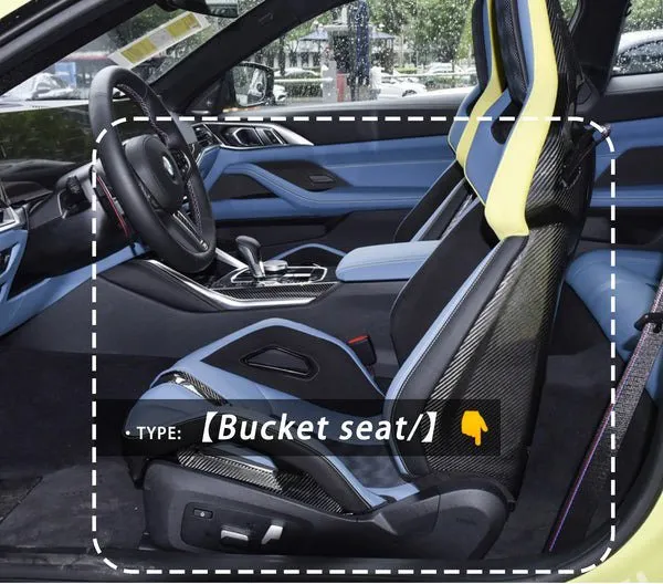 BMW G87 M2 Dry Carbon Fiber Side Seat Covers – Pre-Preg Interior Trim (2023+) — image 2 of 5