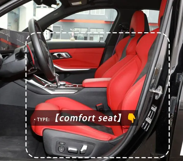 BMW G87 M2 Dry Carbon Fiber Side Seat Covers – Pre-Preg Interior Trim (2023+) — image 3 of 5