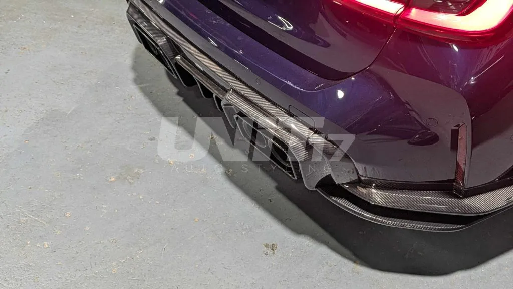 BMW G80 G82 M3 M4 3 piece diffuser in prepreg dry carbon fiber with gloss finish *UNIT EXCLUSIVE*- D3 — image 5 of 12