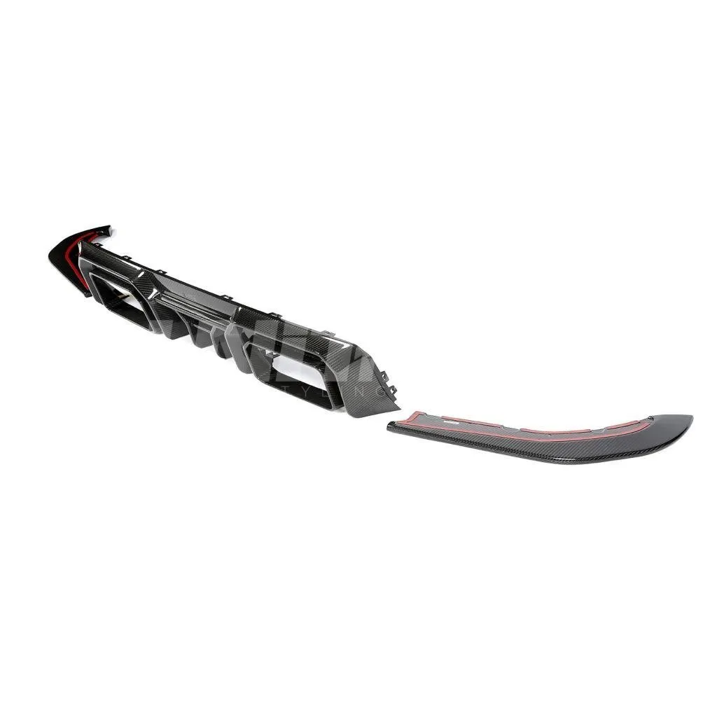 BMW G80 G82 M3 M4 3 piece diffuser in prepreg dry carbon fiber with gloss finish *UNIT EXCLUSIVE*- D3 — image 9 of 12