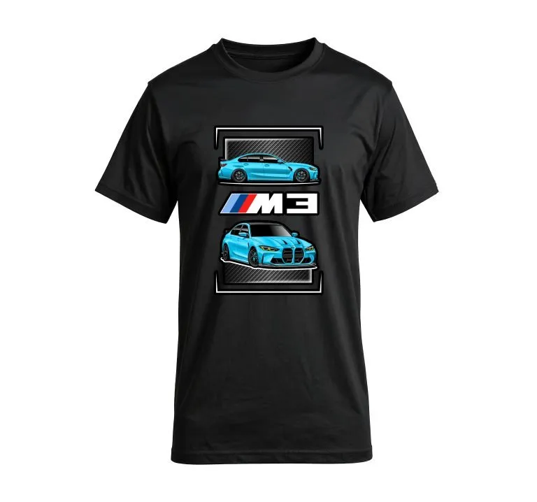 BMW M3 G80 widebody t-shirt Miami Blue Custom Designed - HIGH QUALITY