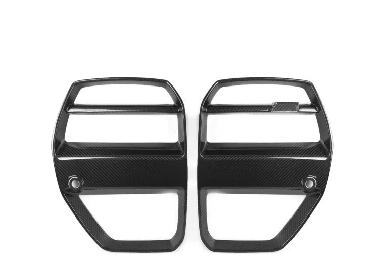 BMW G80 G82 G83 M3 M4 V Style Prepreg Dry Carbon Fiber Front Grille Replacement | Gloss Carbon Finish