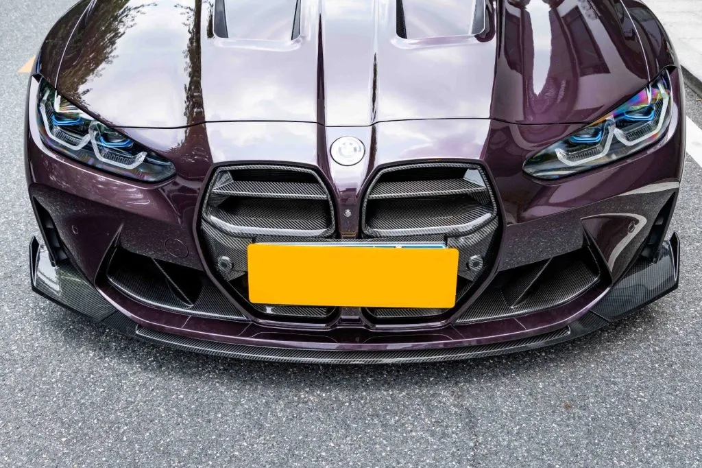 CS Style front lip splitter for BMW M3 M4 G80 G82 Prepreg Carbon Fiber with gloss finish